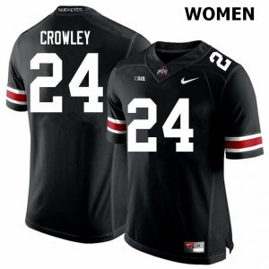 Women's Ohio State Buckeyes #24 Marcus Crowley Black Nike NCAA College Football Jersey Spring FAP5244PI